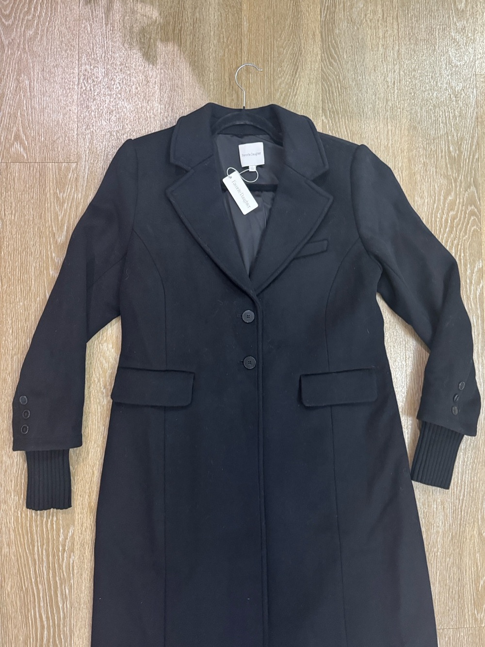 FAVORITE DAUGHTER The City Coat Wool Cashmere Tailored Longline Blazer black L - Picture 10 of 14